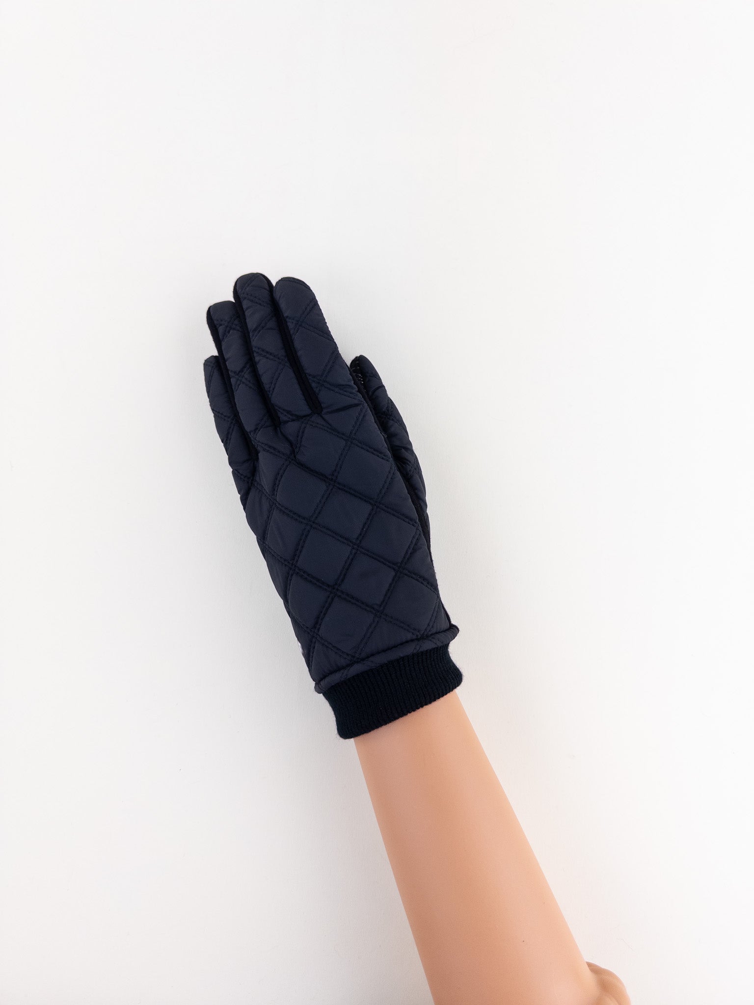 Santacana Jersey Quilted Gloves in Black - Big Bag NY