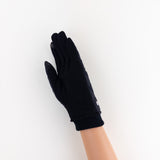 Santacana Jersey Quilted Gloves in Black - Big Bag NY