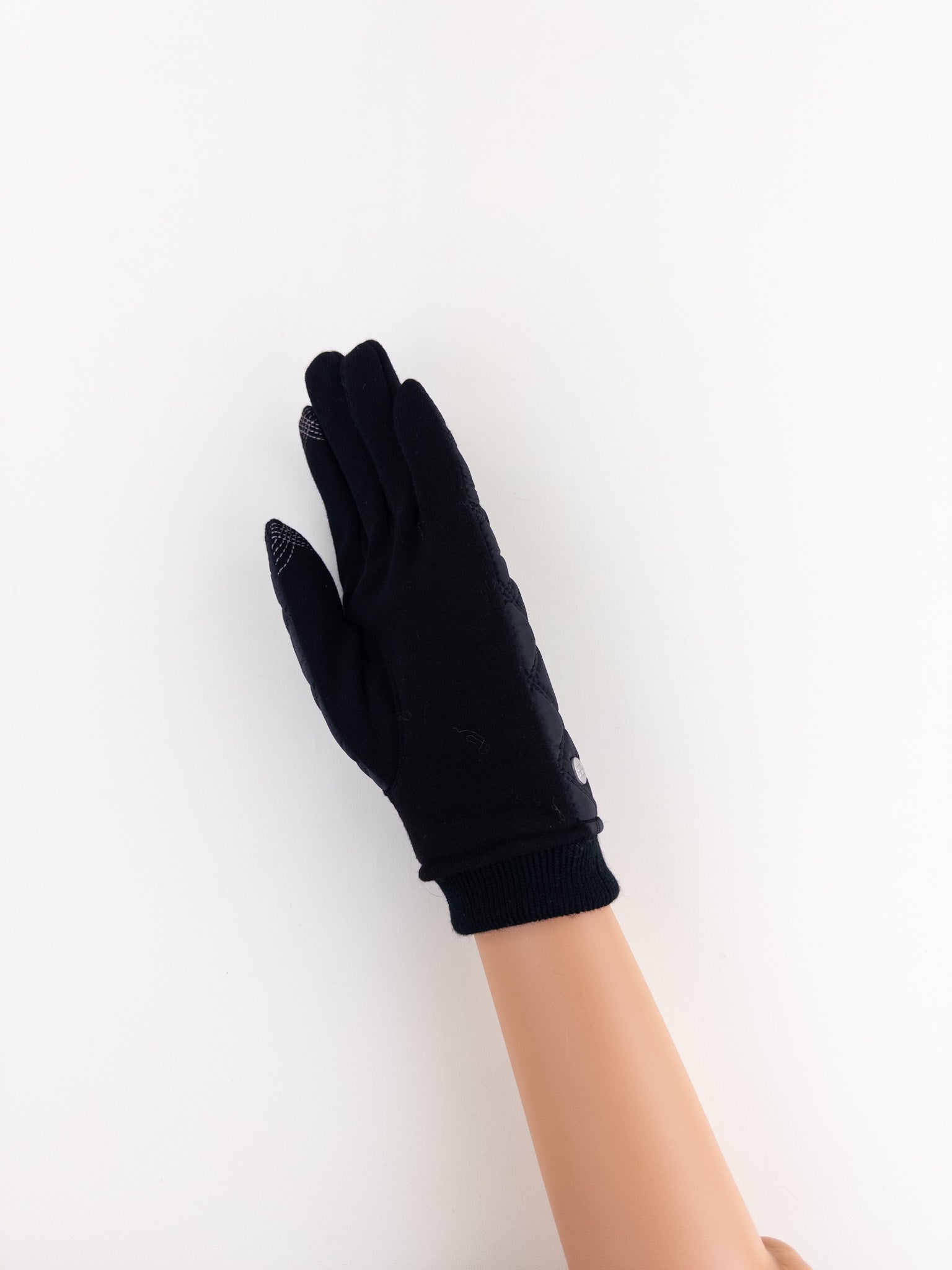 Santacana Jersey Quilted Gloves in Black - Big Bag NY