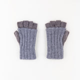 Santacana Two Tone Fingerless Gloves In Grey - Big Bag NY