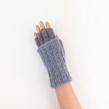 Santacana Two Tone Fingerless Gloves In Grey - Big Bag NY