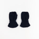 Santacana Merino and Cashmere Fingerless Glove with Leather Ribbon In Black - Big Bag NY