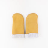 Santacana Shearling Mittens in Yellow - Big Bag NY