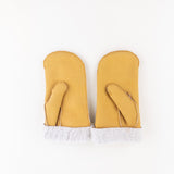 Santacana Shearling Mittens in Yellow - Big Bag NY