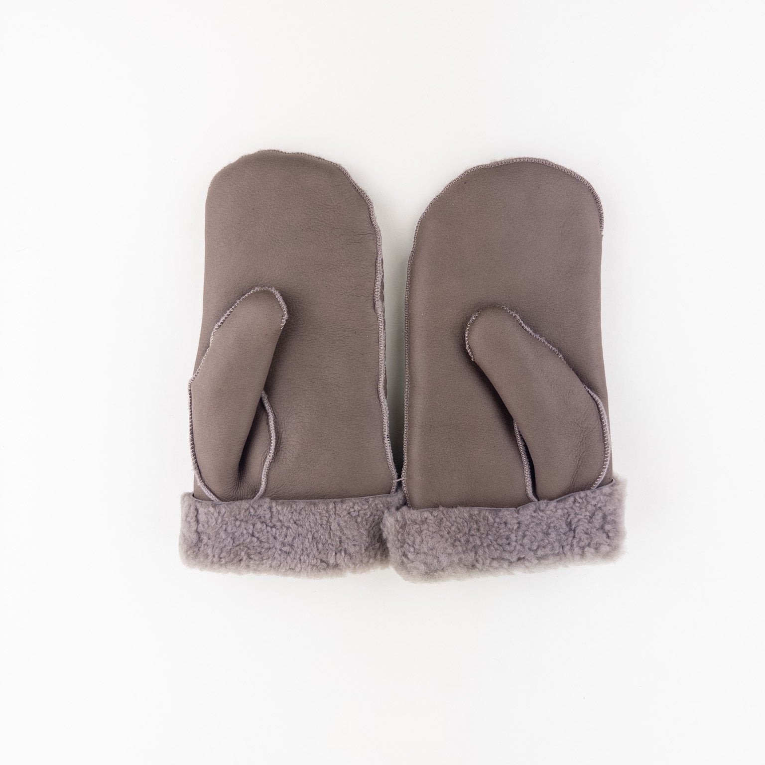 Santacana Shearling Mittens in Stone - Big Bag NY