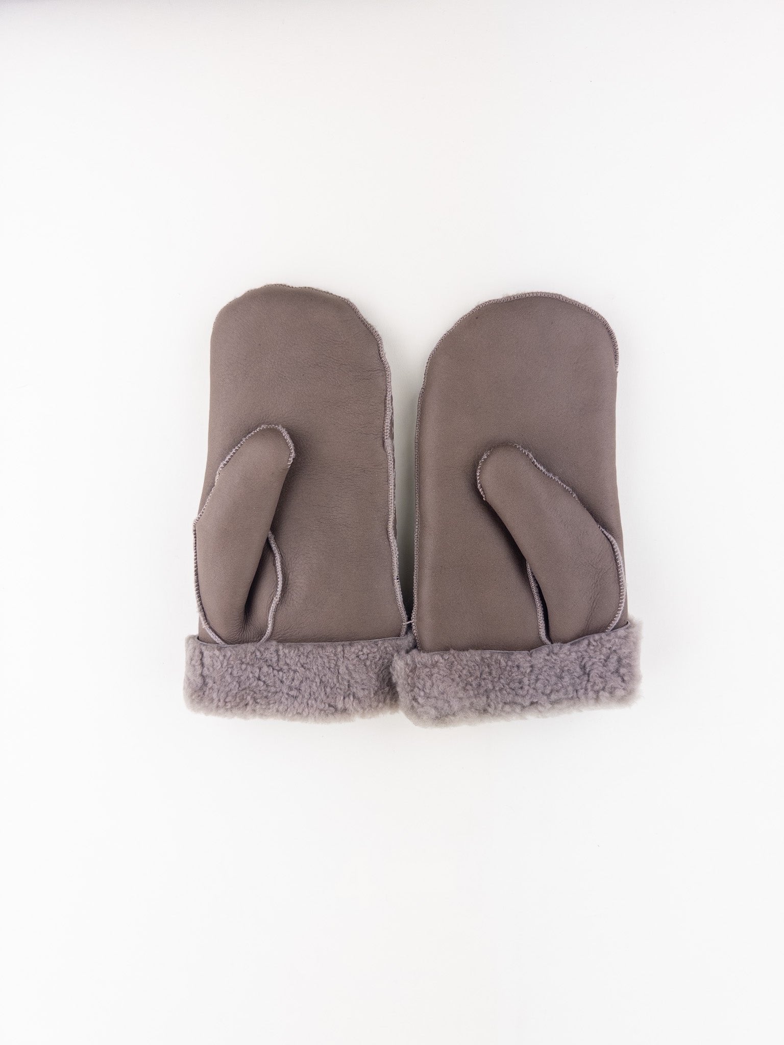 Santacana Shearling Mittens in Stone - Big Bag NY