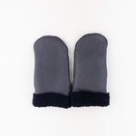 Santacana Shearling Mittens in Black - Big Bag NY