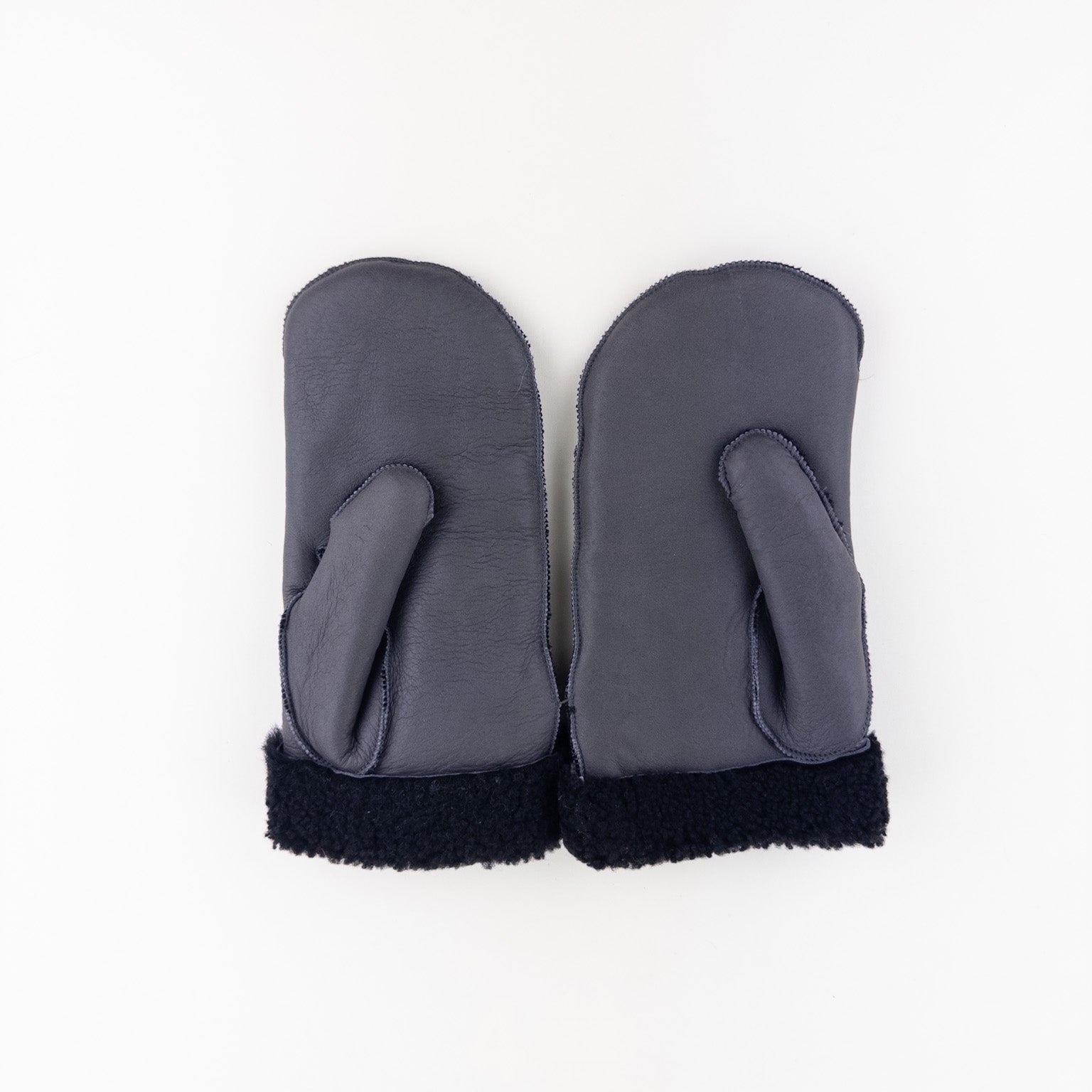 Santacana Shearling Mittens in Black - Big Bag NY