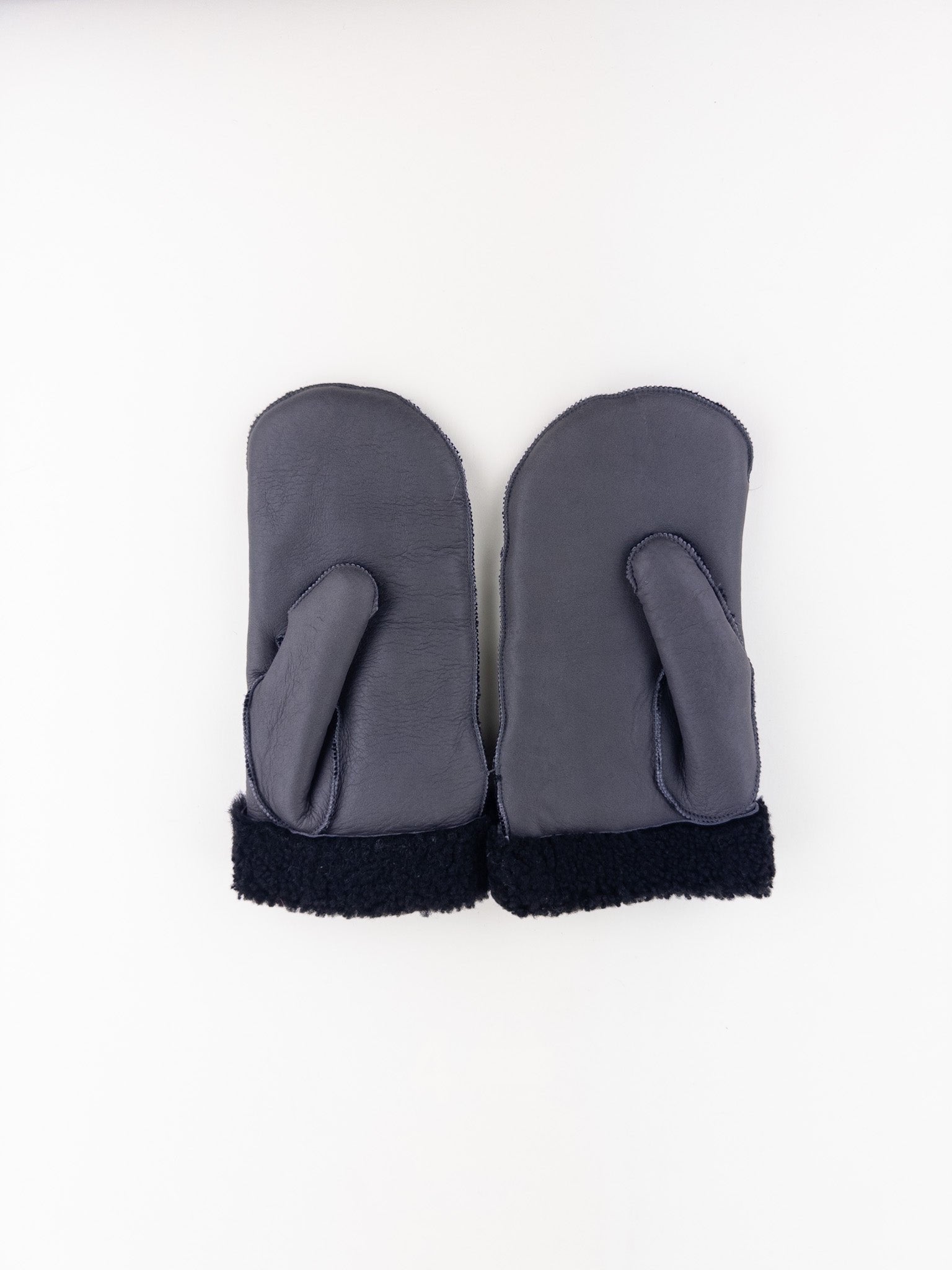 Santacana Shearling Mittens in Black - Big Bag NY