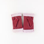 Santacana Pleated Gloves with Bow in Red - Big Bag NY