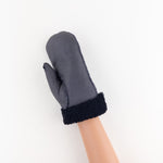 Santacana Shearling Mittens in Black - Big Bag NY