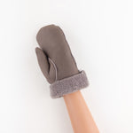 Santacana Shearling Mittens in Stone - Big Bag NY