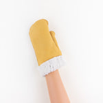 Santacana Shearling Mittens in Yellow - Big Bag NY