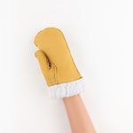 Santacana Shearling Mittens in Yellow - Big Bag NY