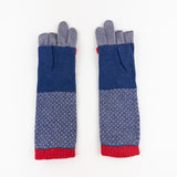 Santacana Cashmere Recycled Wool and Cashmere Long Gloves in Gris Blue - Big Bag NY