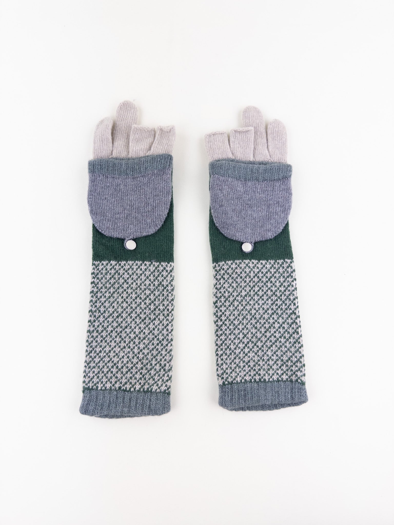 Santacana Cashmere Recycled Wool and Cashmere Long Gloves in Gray - Big Bag NY