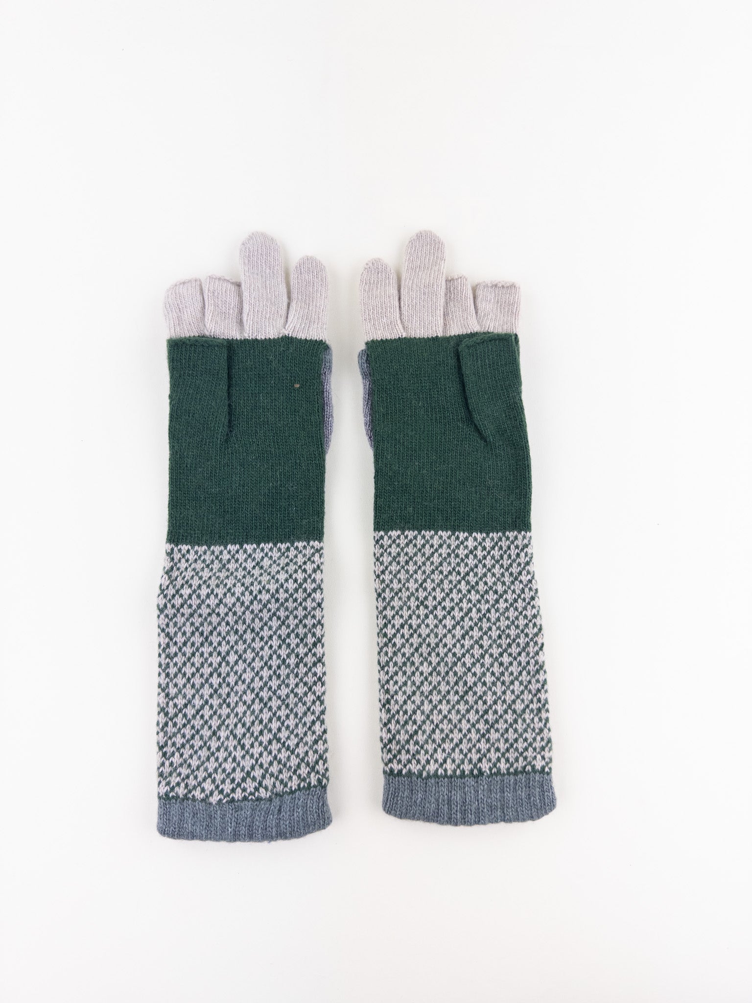 Santacana Cashmere Recycled Wool and Cashmere Long Gloves in Gray - Big Bag NY