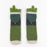 Santacana Cashmere Recycled Wool and Cashmere Long Gloves in Verde - Big Bag NY