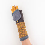 Santacana Cashmere Recycled Wool and Cashmere Long Gloves in Amber - Big Bag NY