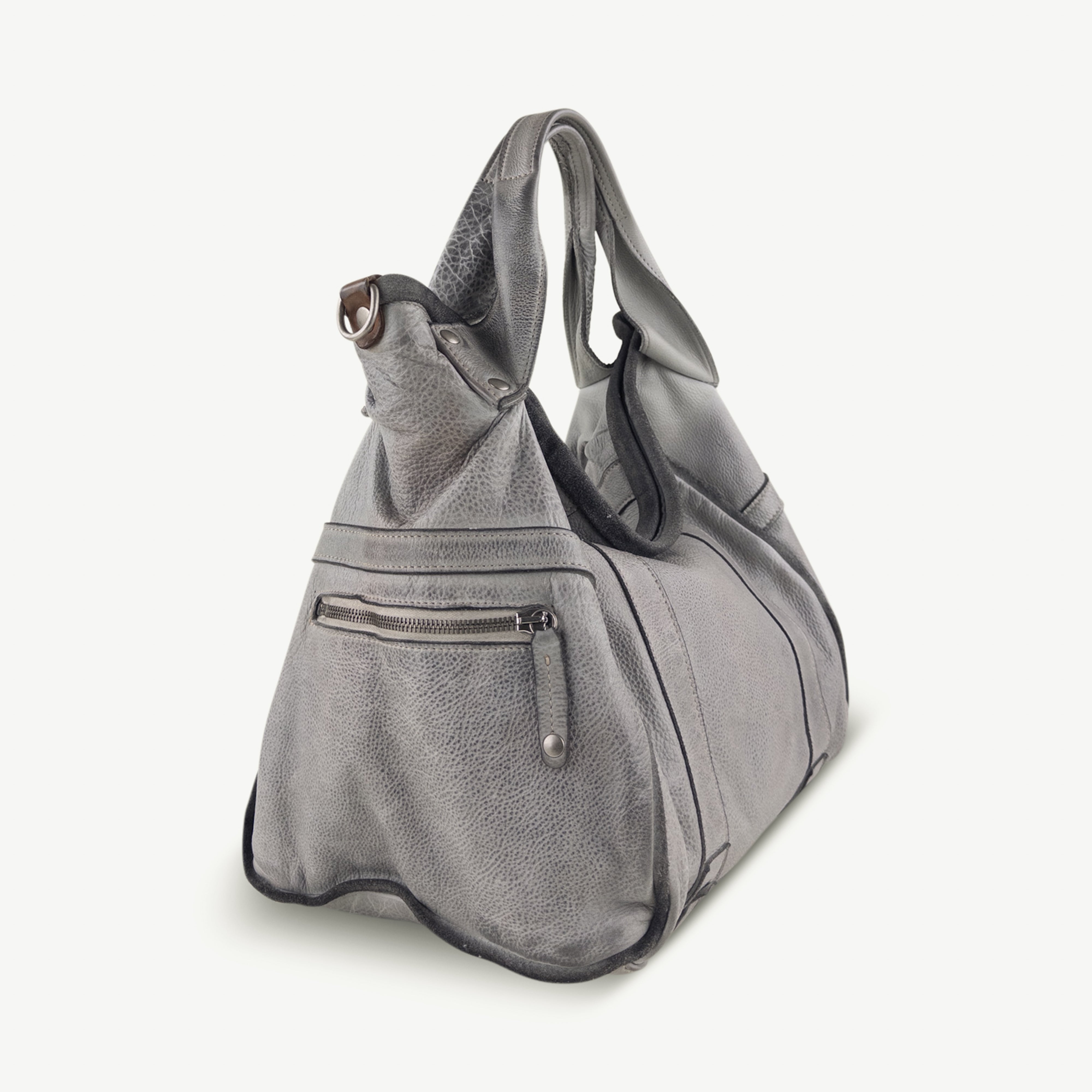 Vive La Difference "Front Row" Light Grey Tote and Crossbody - Big Bag NY