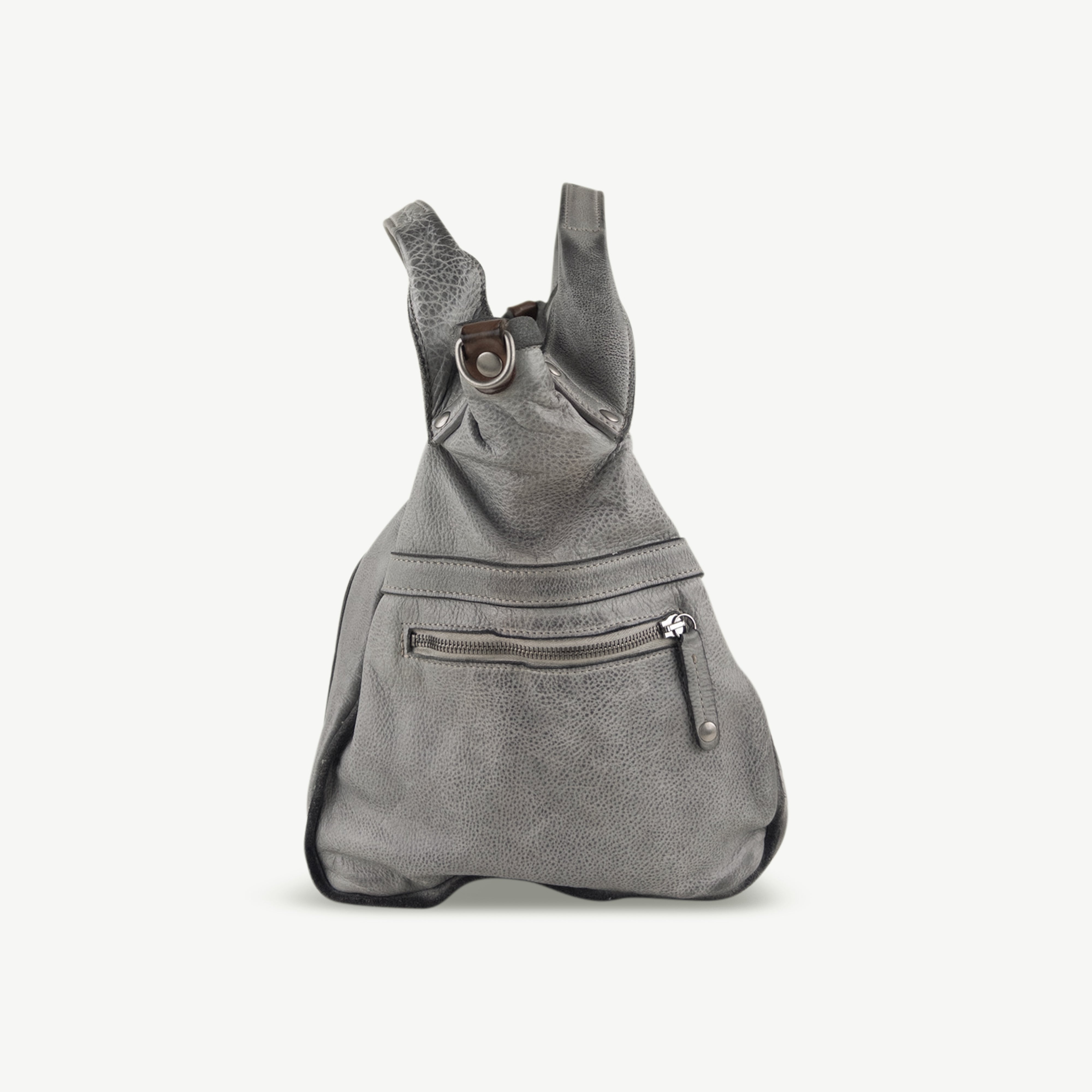 Vive La Difference "Front Row" Light Grey Tote and Crossbody - Big Bag NY