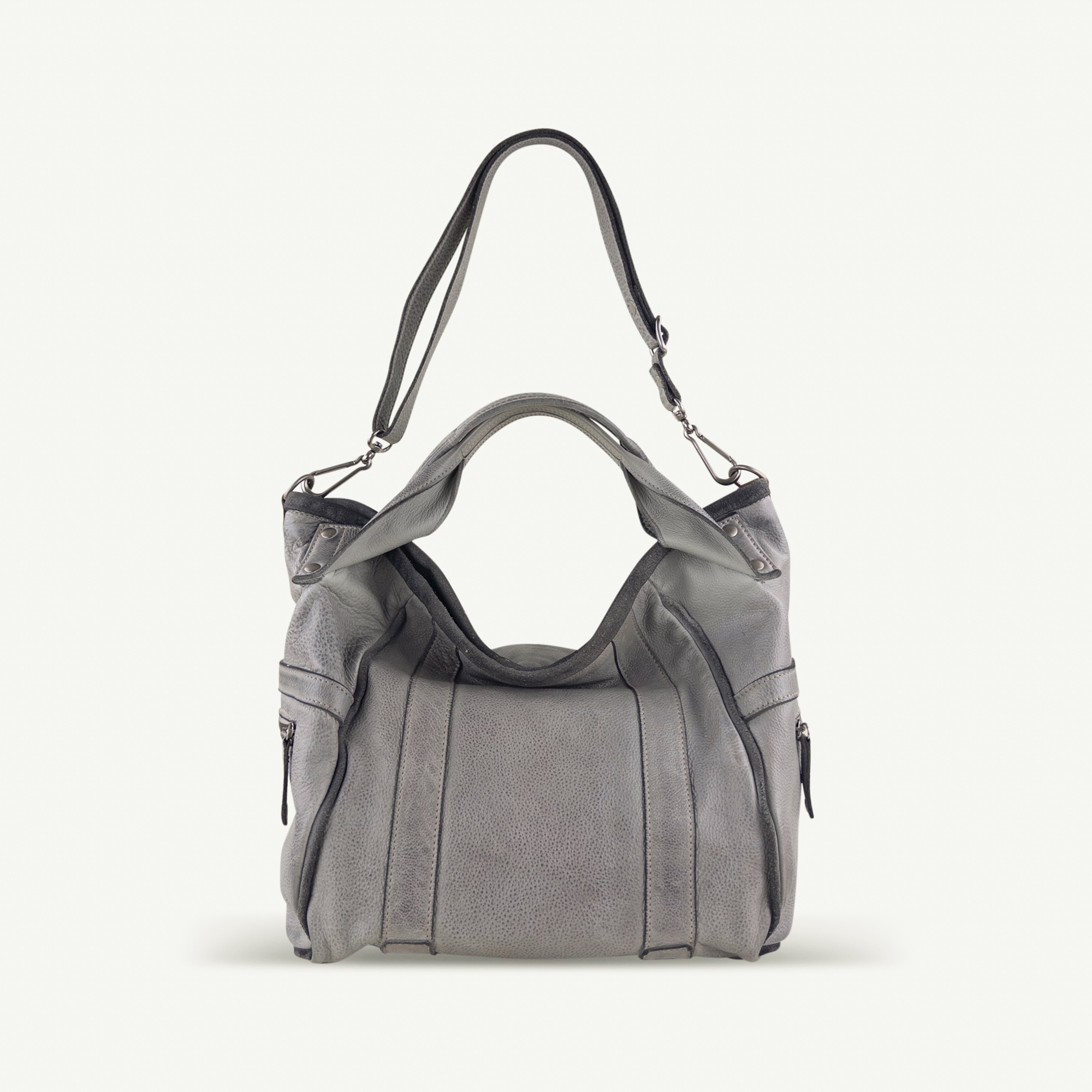 Vive La Difference "Front Row" Light Grey Tote and Crossbody - Big Bag NY