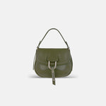 Plinio Visona Small Crossbody Saddlebag in Khaki - Big Bag NY