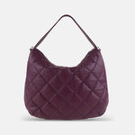 Rossi Quilted Shoulder Bag in Burgundy - Big Bag NY