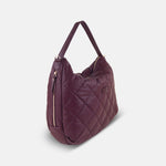 Rossi Quilted Shoulder Bag in Burgundy - Big Bag NY