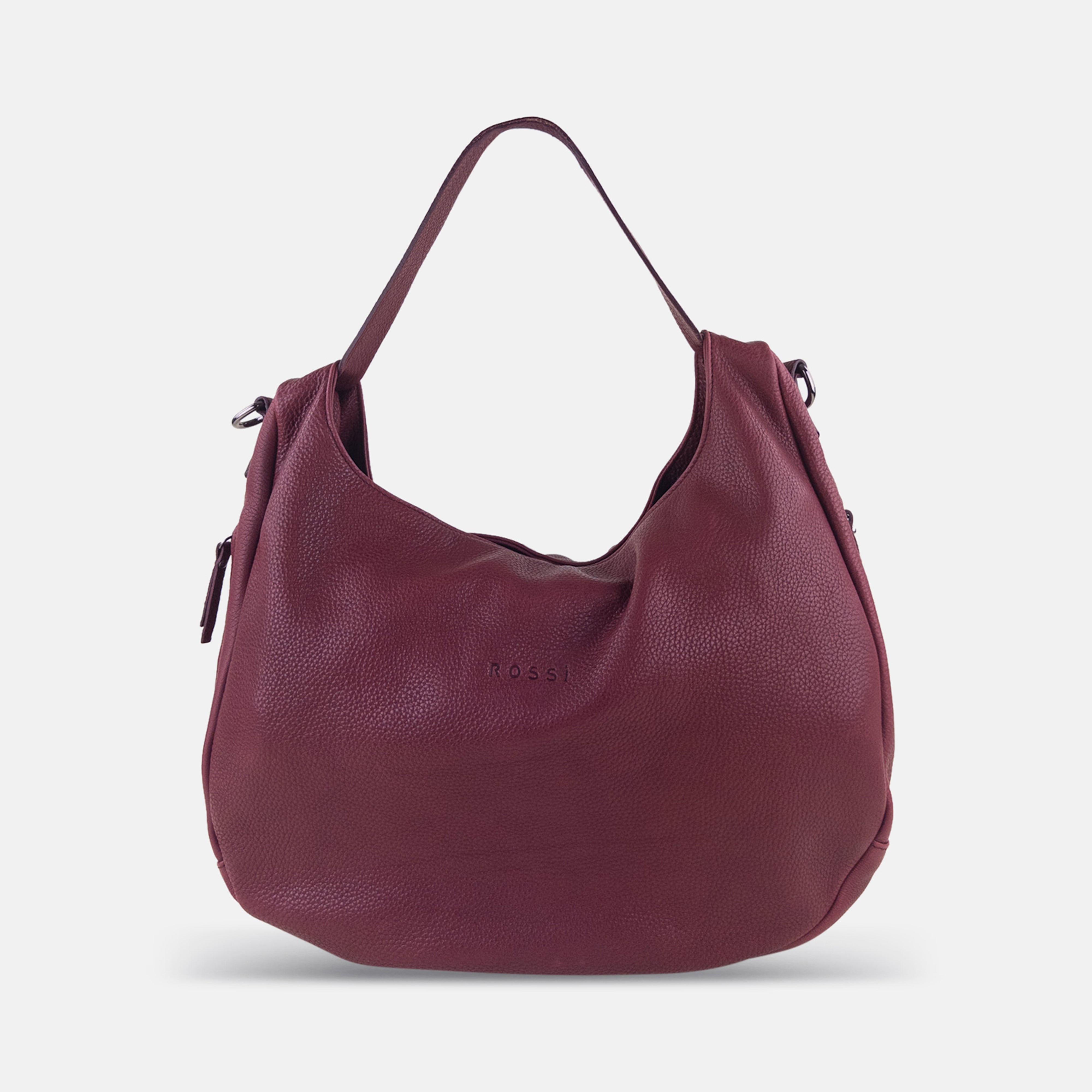 Rossi Shoulder Strap Hobo in Red - Big Bag NY