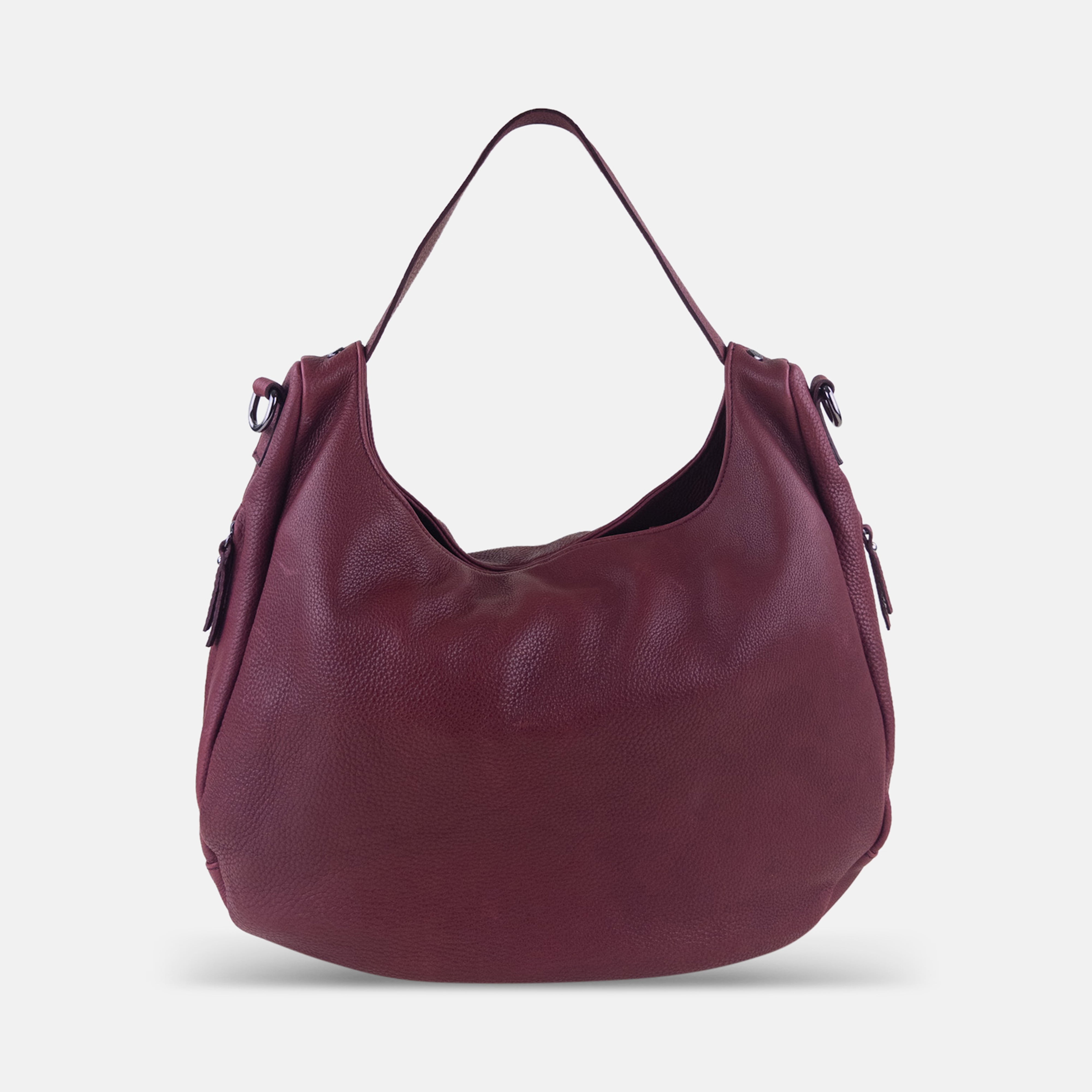 Rossi Shoulder Strap Hobo in Red - Big Bag NY