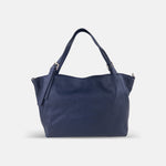 Rossi Buckle Strap Tote in Navy - Big Bag NY