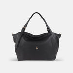 Rossi Buckle Strap Tote in Black - Big Bag NY