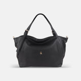 Rossi Buckle Strap Tote in Black - Big Bag NY