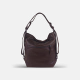 Rossi Convertible 3-Way Leather Bag in Brown - Big Bag NY