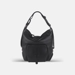 Rossi Convertible 3-Way Leather Bag in Black - Big Bag NY