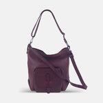 Rossi Convertible 3-Way Leather Bag in Burgundy - Big Bag NY