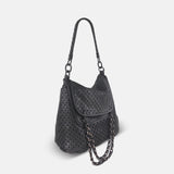 Reptile's House Double Chain Shoulder Bag in Black - Big Bag NY