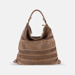 Reptile’s House Vasia Leather Tote and Crossbody in tan - Big Bag NY