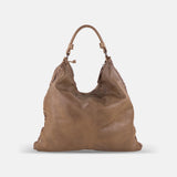 Reptile’s House Vasia Leather Tote and Crossbody in tan - Big Bag NY