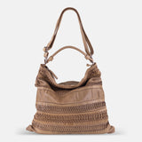 Reptile’s House Vasia Leather Tote and Crossbody in tan - Big Bag NY