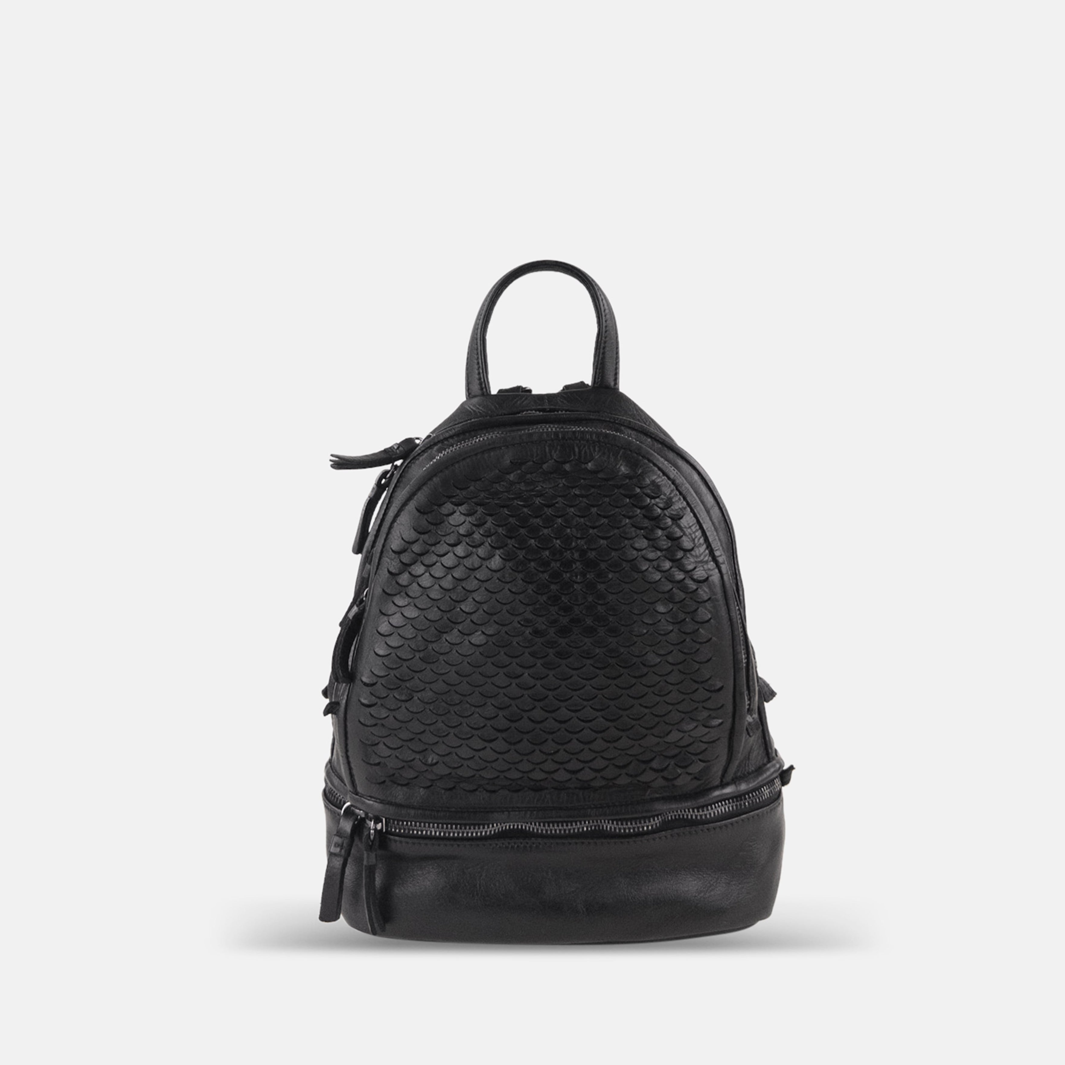 Reptile's House Lunette Mini Backpack in Black - Big Bag NY