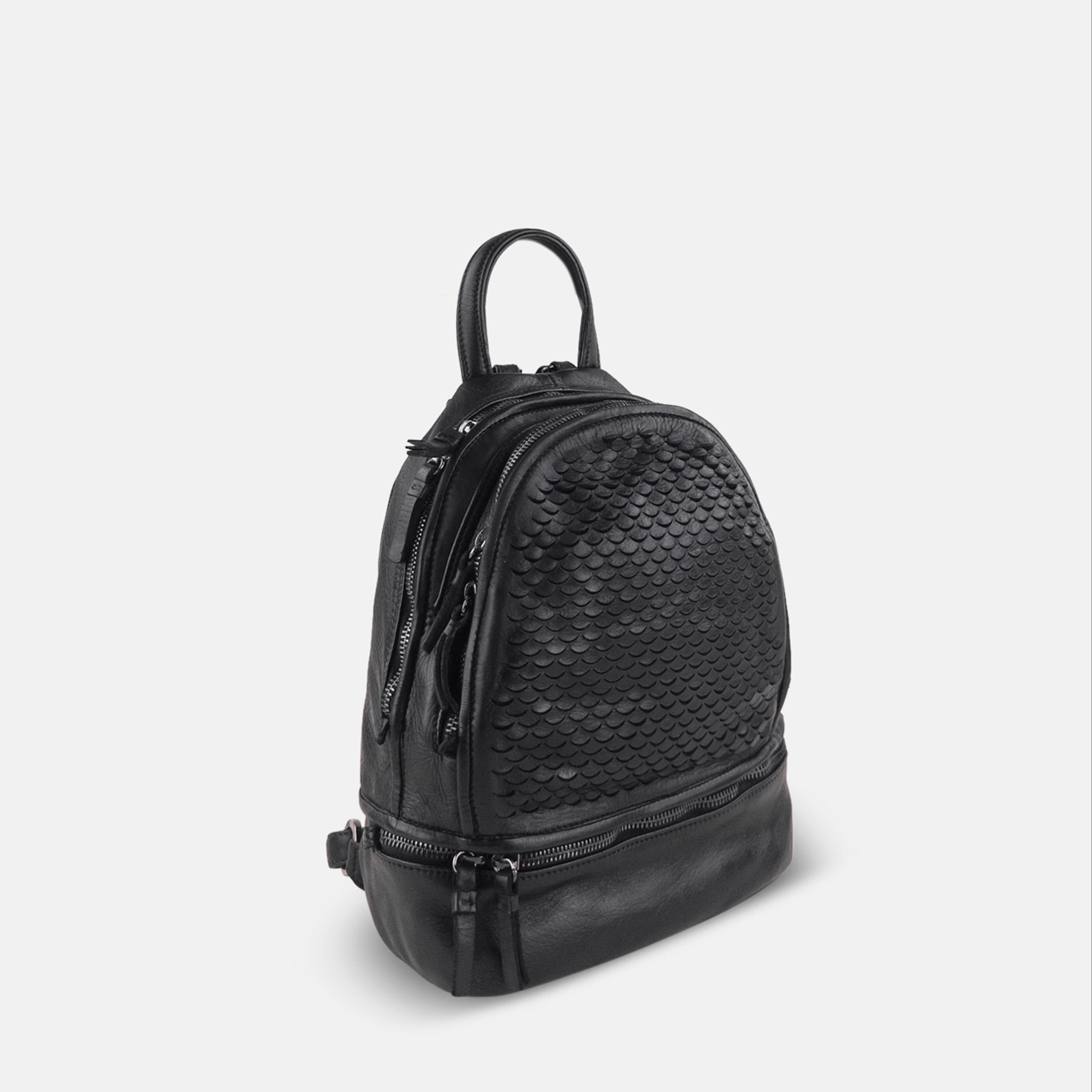 Reptile's House Lunette Mini Backpack in Black - Big Bag NY