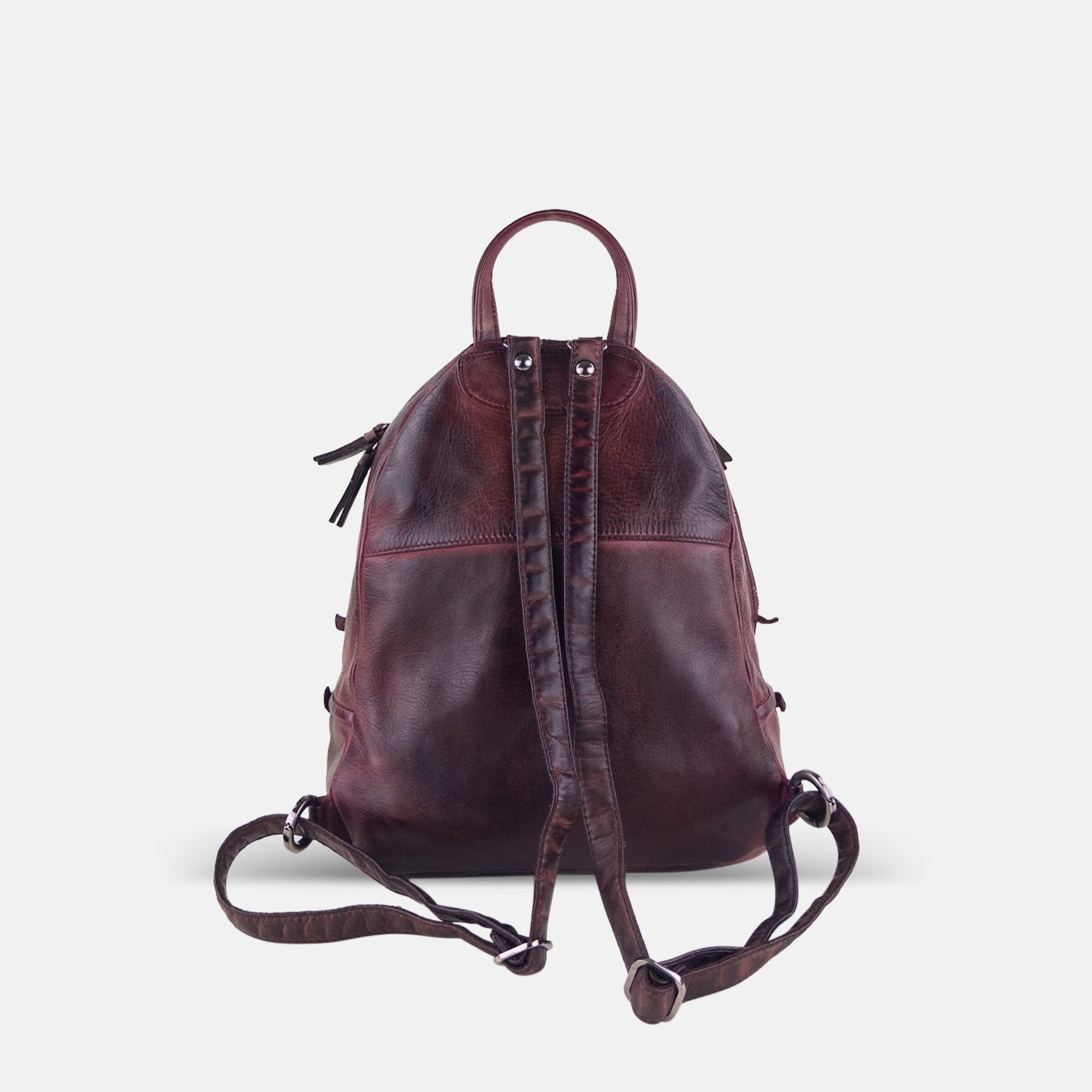 Reptile's House Lunette Mini Backpack in Burgundy - Big Bag NY
