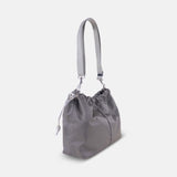 Brontibay Ursula Satin Nylon Crossbody in Grey - Big Bag NY