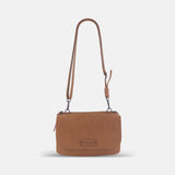 Rossi Small Dual Compartment Crossbody in Tan - Big Bag NY