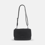 Rossi Small Dual Compartment Crossbody in Black - Big Bag NY