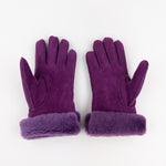 Gala Shearling Glove Suede Finish in Samurai - Big Bag NY