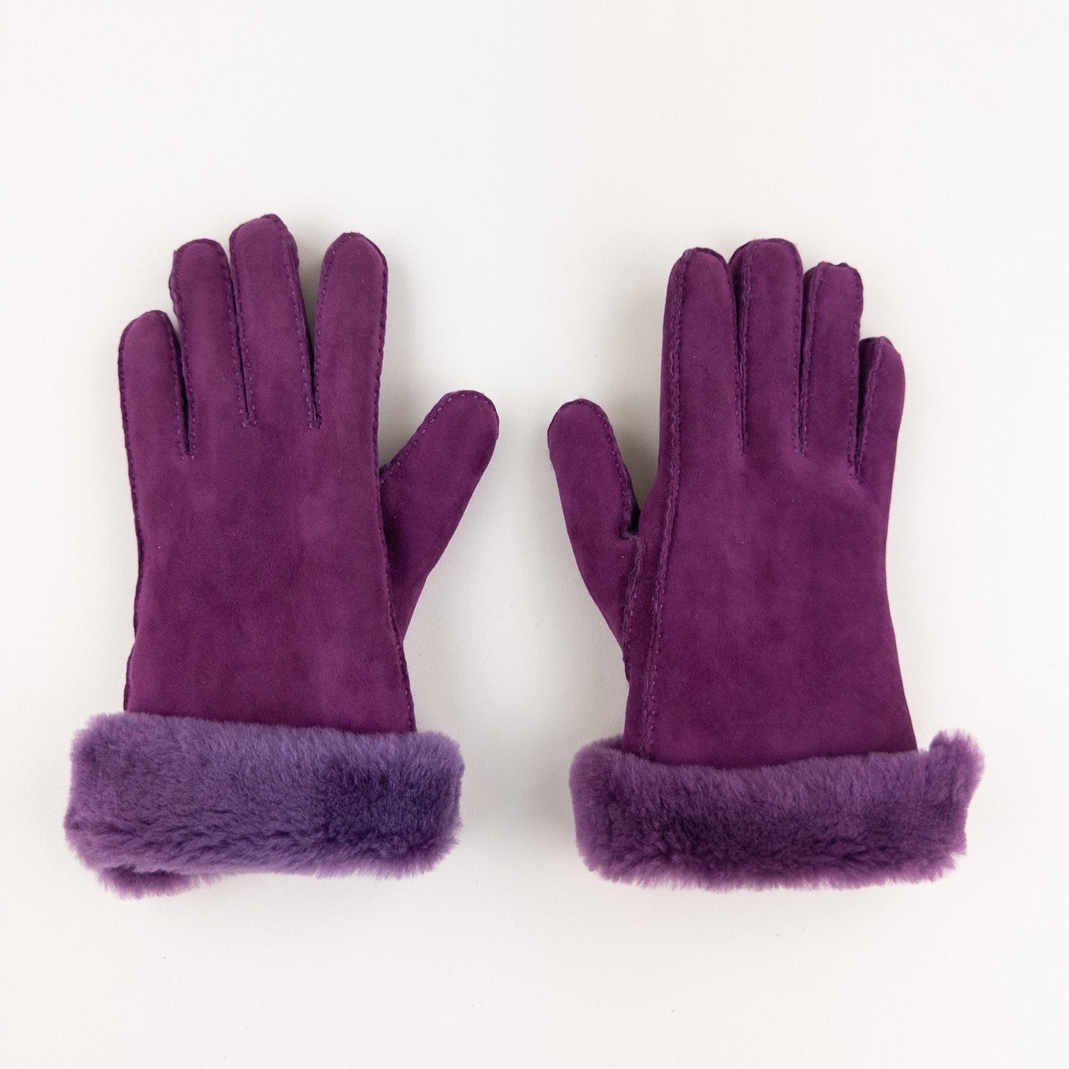 Gala Shearling Glove Suede Finish in Samurai - Big Bag NY