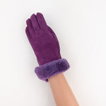 Gala Shearling Glove Suede Finish in Samurai - Big Bag NY